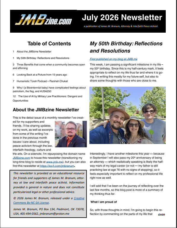 July 2027 JMBzine Newsletter